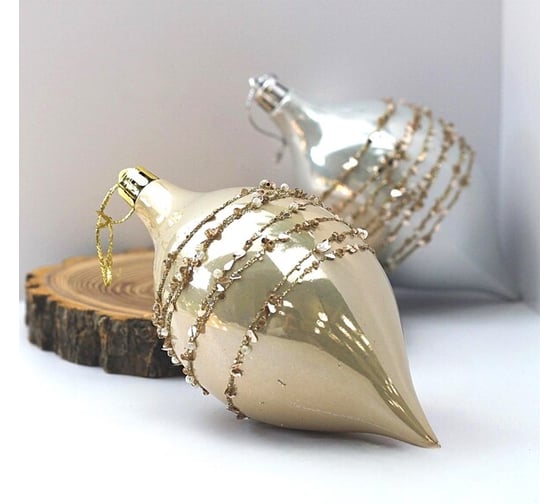 Набор украшений Серпантин SHINE "Star Thread" 13,8x6,5 см (2 шт..), light champagne/silver 201-1934 1