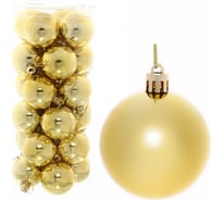 Новогодние шары Серпантин 6 см (набор 24 шт.) "Глянец", золото 201-0640