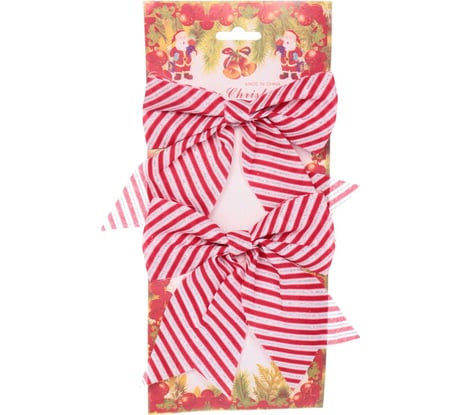 Бант на ёлку Серпантин "Праздник" 15х15 см (набор 2 шт.) 185-0597