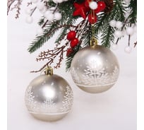 Набор украшений Серпантин SHINE "Snow Forest" 8 см (2 шт..), light champagne 201-1982