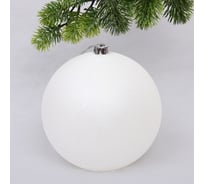 Новогодний шар Серпантин 20 см "Глиттер", белый 652-277