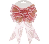 Бант на ёлку Серпантин "Очарование" 17х23 см, Красный 185-0674