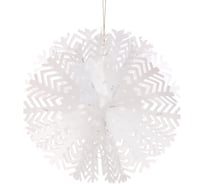 Украшение фольгированное Серпантин "Снежный шар" d-30 см, Белый 202-420