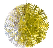 Украшение фольгированное Серпантин "Снежный шар" d-30 см, Золото 202-422