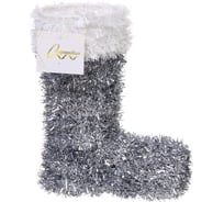 Украшение фольгированное Серпантин "Зимний ботиночек" 22х17х7 см, серебро 202-369