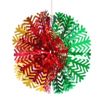 Украшение фольгированное Серпантин "Снежный шар" d-30 см, Мультицвет 202-419