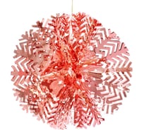 Украшение фольгированное Серпантин "Снежный шар" d-30 см, Розовое золото 202-423