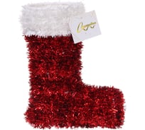 Украшение фольгированное Серпантин "Зимний ботиночек" 22х17х7 см, красный 202-368