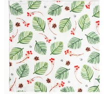 Набор салфеток Этель с декорат. кольцами "С Новым Годом" 40x40 см, 4 шт, 100% хлопок, саржа 190 гр/м2 7091211