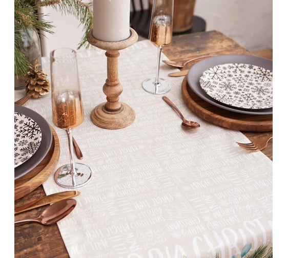 Дорожка на стол Этель "Beautiful Сhristmas" 40x147 см, 100% хлопок, саржа 190гр/м2 5135207