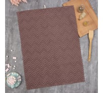 Полотенце Этель коричневый, 50x70 см, 100% хлопок, махра 9549047