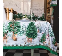 Скатерть Этель Новогодний лес 148x180 см, 100% хлопок, саржа 190 гр/м2 с ГМВО 3629006