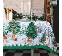 Скатерть Этель Новогодний лес 148x220 см, 100% хлопок, саржа 190 гр/м2 с ГМВО 3629007