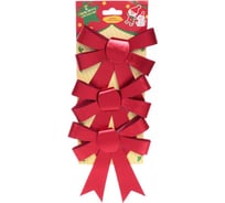 Бант на елку Серпантин "Сказочные блики", набор 3 шт, Красный 185-0619