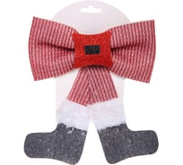 Бант на елку Серпантин "Веселье" 18*20 см, Красный 185-0691