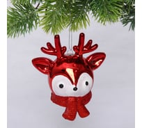 Елочная игрушка Серпантин "Новогодний олененок" 7*11*10,5 см, красный 916-1134