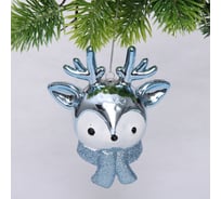 Елочная игрушка Серпантин "Новогодний олененок" 7*11*10,5 см, голубой 916-1137