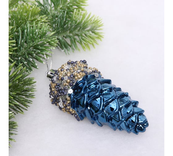 Набор украшений Серпантин SHINE "Forest miracle" 11 см, 4 шт., night blue 916-1219