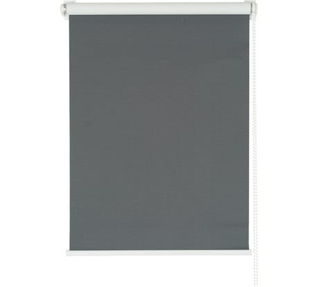 Рулонная штора ПраймДекор блэкаут, темно-серый, 180x170 52180179