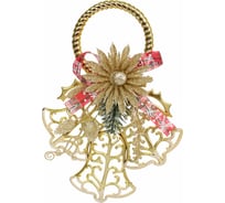 Украшение новогоднее Серпантин "Ажурные колокольчики" 19,5*25,5 см, Золото 196-0708