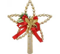 Звезда на елку Серпантин "Ангел" с бантом 11,5*14,5 см, Золото 201-1100