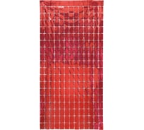 Занавес фольгированный Серпантин "Прямоугольник" ширина 1 м, высота 2 м, глянец, рубин 215-522