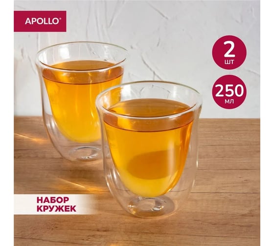 Набор бокалов APOLLO с двойными стенками Campana 250 мл 2 предмета CMP-250 1