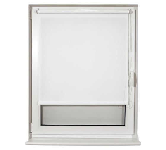 Рулонная штора BRABIX 50х175 см, текстура-лён, защита 55-85%, 200 г/м2, белый S-5 605975