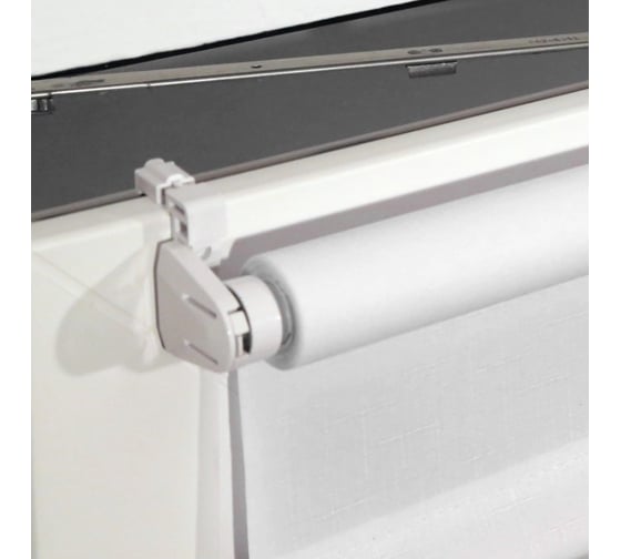 Рулонная штора BRABIX 50х175 см, текстура-лён, защита 55-85%, 200 г/м2, белый S-5 605975