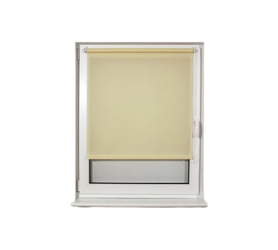 Рулонная штора BRABIX 40х175 см, текстура-лён, защита 55-85%, 200 г/м2, крем S-21 605968 1