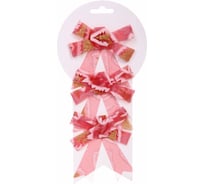 Бант на ёлку Серпантин Очарование 9х11 см, 3 шт., Красный 185-0676