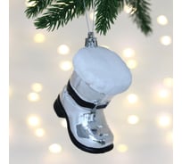 Елочная игрушка Серпантин Новогодний сапог 8х5х8.5 см, Серебро 107-6110