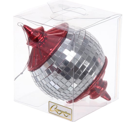 Елочная игрушка Серпантин Новогодняя дискотека 8х8х13 см, красный 916-1179
