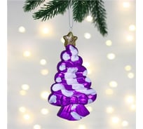 Елочная игрушка Серпантин Сладкая ёлочка 7.5х1.5х14 см, Фиолетовый 107-5987