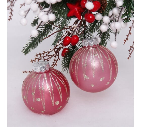 Набор украшений Серпантин SHINE Diamond Tears 8 см, 2 шт., rose pink 201-1929 1