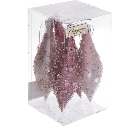 Набор украшений Серпантин SHINE Shining icicles 14.5x4 см, 4 шт., rose pink/baby pink 201-1937