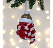 Елочная игрушка Серпантин Новогодняя птичка 9х6х9 см 107-6097