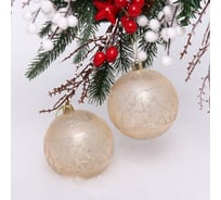 Набор украшений Серпантин SHINE Brilliant pattern 8 см, 2 шт., light champagne 201-1991
