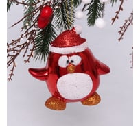 Ёлочная игрушка Серпантин Весёлый пингвинёнок 11х6х11 см, красный 916-0729