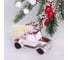 Ёлочная игрушка Серпантин Новогодний экспресс 4х9х11 см, розовый 916-0679 1