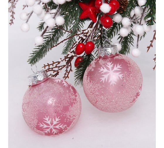 Набор украшений Серпантин SHINE Snow Sand 8 см, 2 шт., rose pink 201-1988
