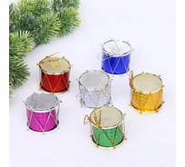 Набор ёлочных украшений Серпантин Барабаны 5 см 201-3631