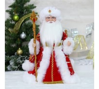 Музыкальный Дед Мороз Серпантин Сказочный день в красной шубке 40 см 188-152