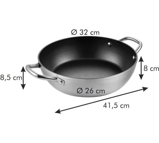 Сковорода Tescoma глубокая GrandCHEF диаметр 32 см, 2 ручки 606862