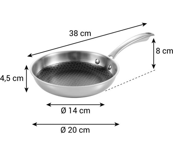 Сковорода Tescoma SteelCRAFT диаметр 20 см 780550