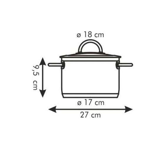 Кастрюля Tescoma SteelCRAFT с крышкой диаметр 18 см, 2 л 780570