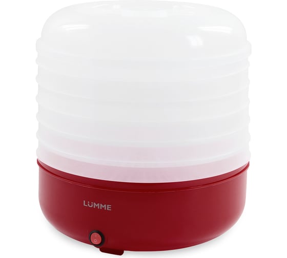 Сушилка для овощей и фруктов LUMME LFD-106PP 6 поддонов красный рубин 40897 1