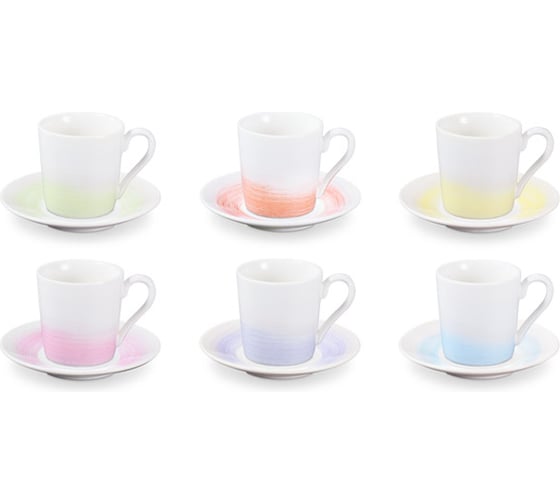 Набор чашек для эспрессо Tescoma myCOFFEE, с блюдцем, 6 шт,, Pastels 387714