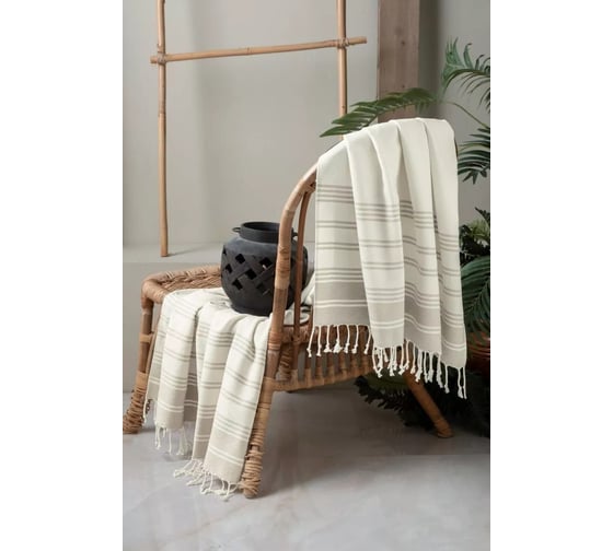 Набор полотенец Arya Home Arya с бахромой, 38x68, 2 шт., Diamond бежевый 8680943226341