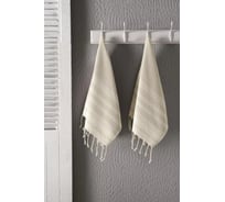Набор полотенец Arya Home Arya с бахромой, 38x68, 2 шт., Diamond экрю 8680943226327